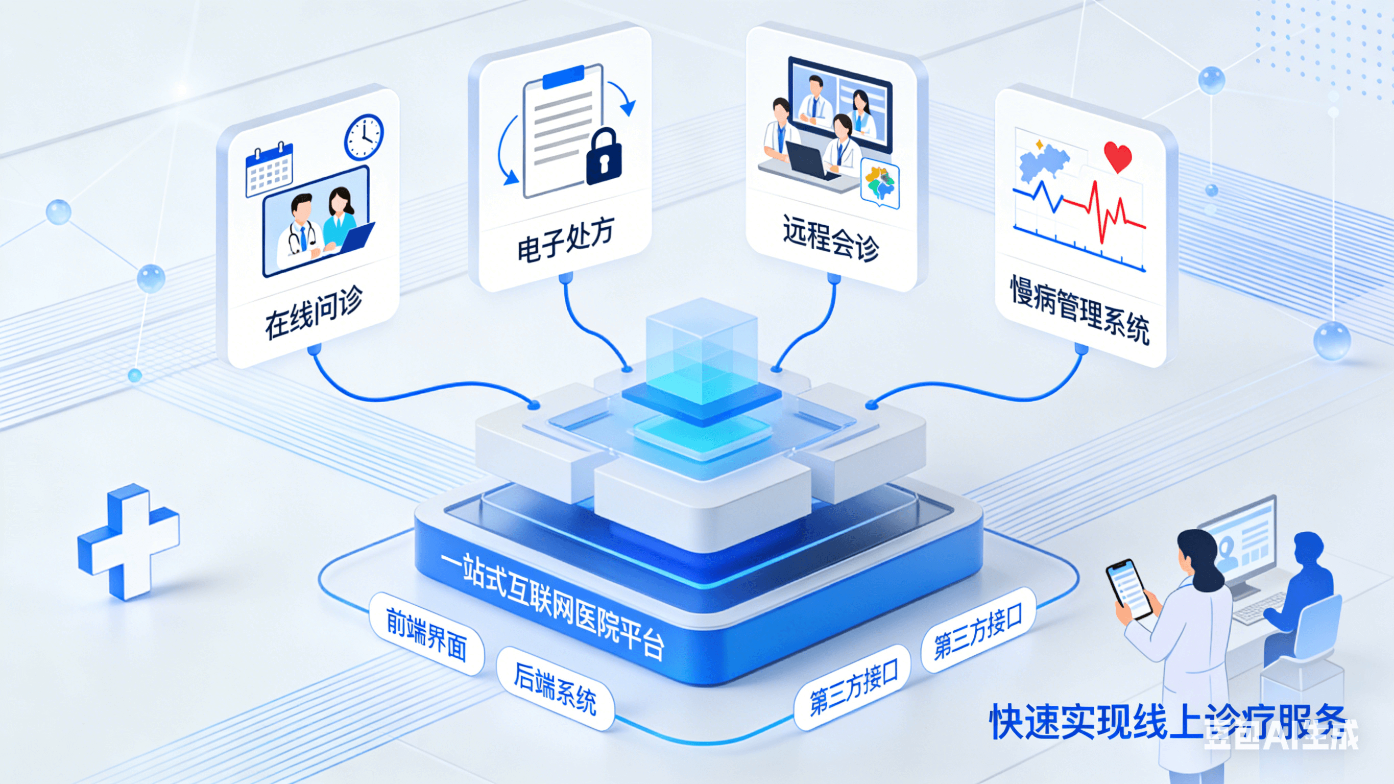 互联网医院平台搭建服务 - 在线问诊、电子处方、远程会诊系统开发
