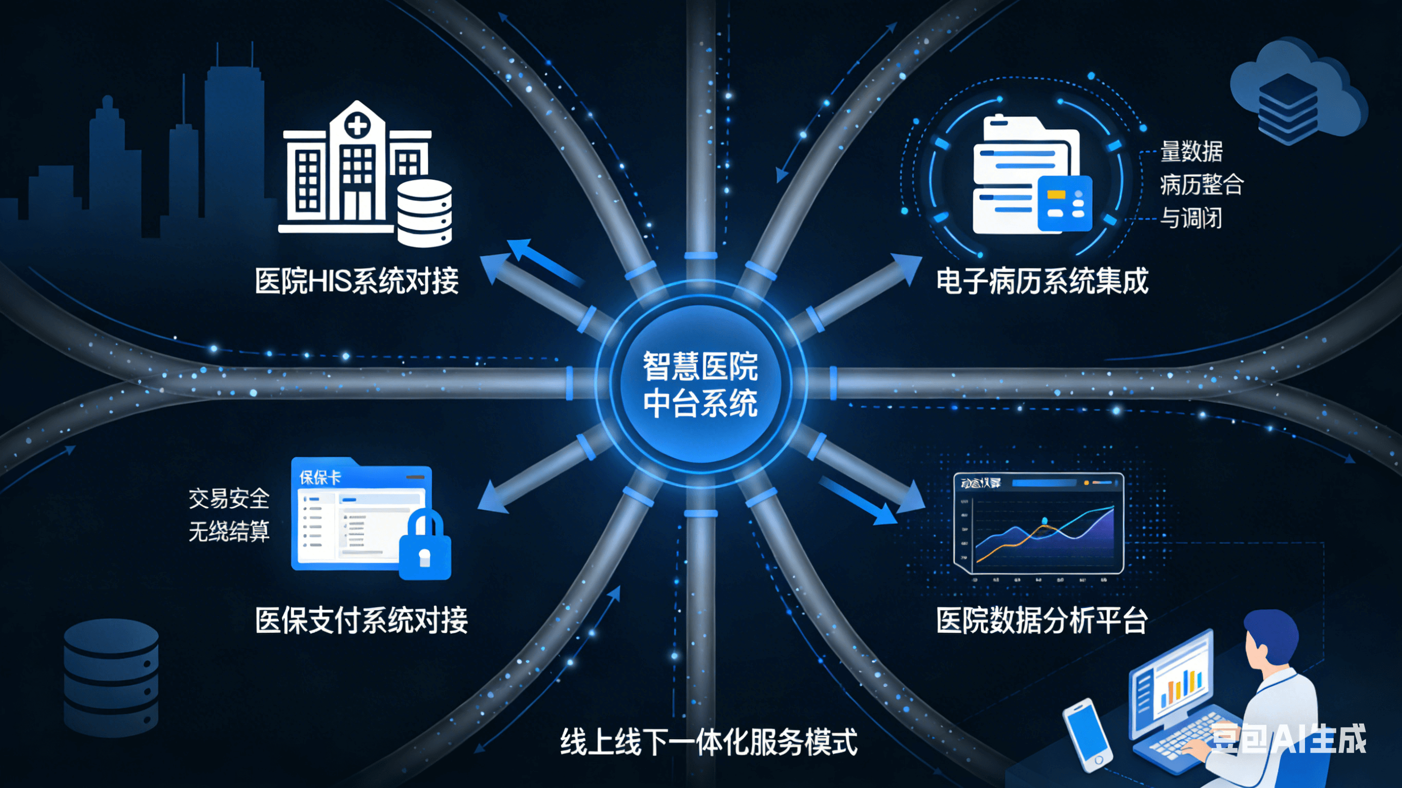 智慧医院系统集成服务 - HIS系统对接、电子病历集成、医保支付对接
